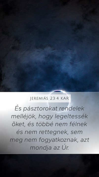 Jeremiás 23:4 KAR Bible Verse Image