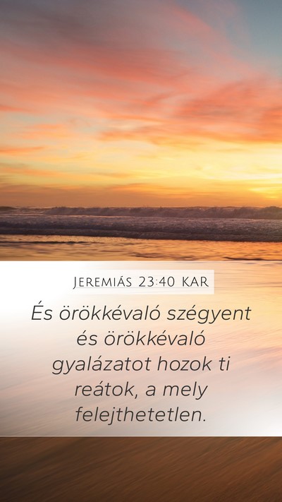Jeremiás 23:40 KAR Bible Verse Image