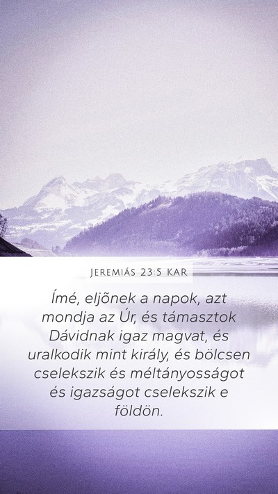 Jeremiás 23:5 KAR Bible Verse Image