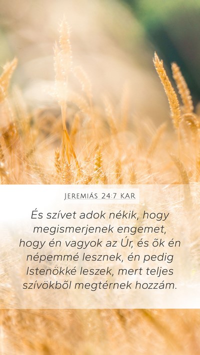 Jeremiás 24:7 KAR Bible Verse Image