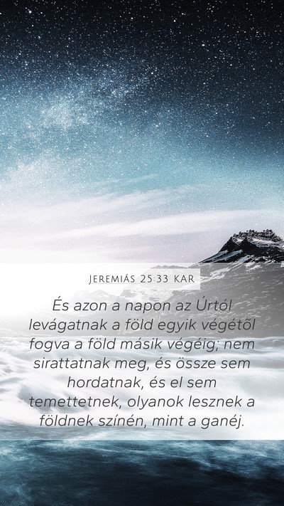 Jeremiás 25:33 KAR Bible Verse Image