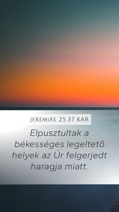 Jeremiás 25:37 KAR Bible Verse Image