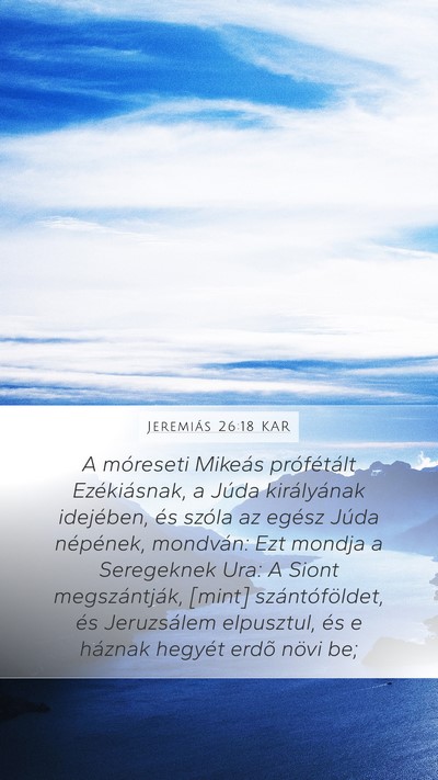 Jeremiás 26:18 KAR Bible Verse Image