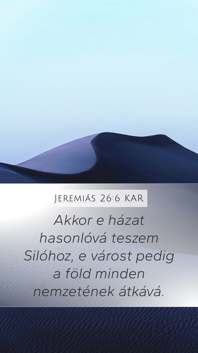 Jeremiás 26:6 KAR Bible Verse Image