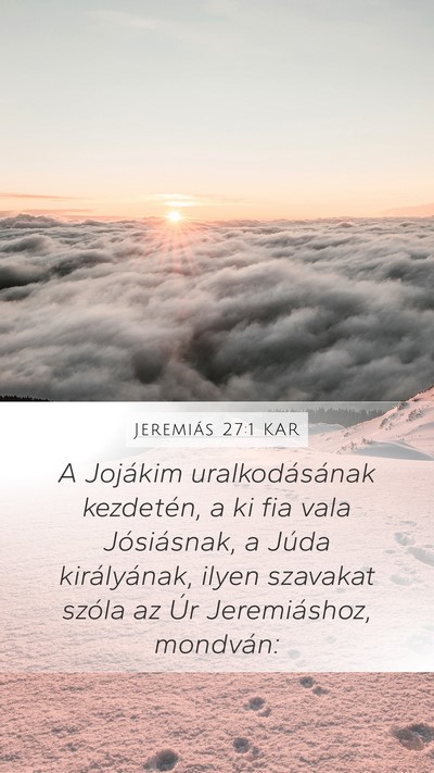 Jeremiás 27:1 KAR Bible Verse Image