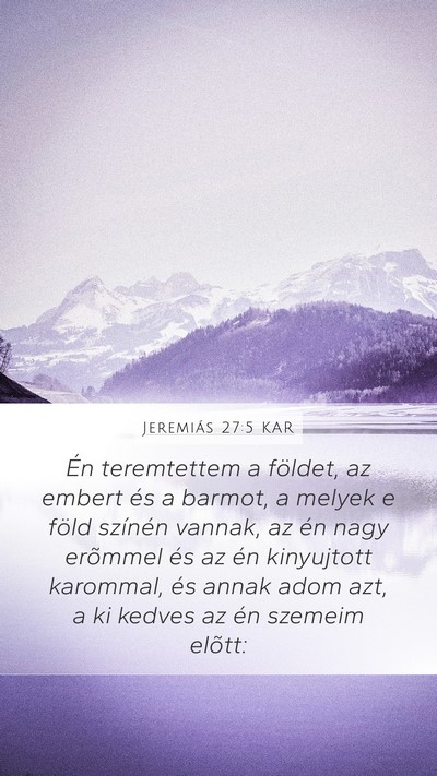 Jeremiás 27:5 KAR Bible Verse Image