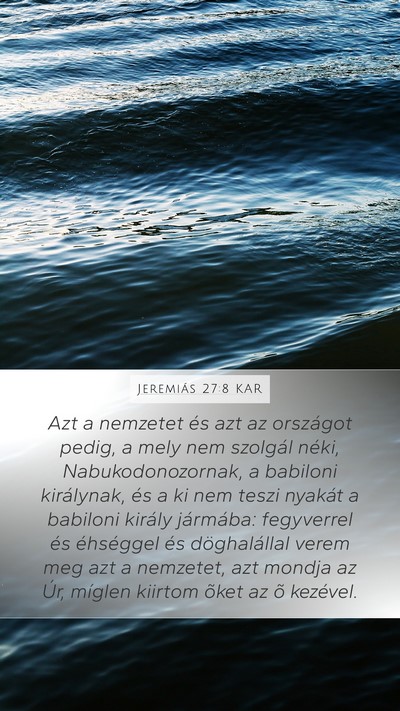 Jeremiás 27:8 KAR Bible Verse Image