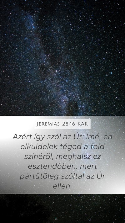 Jeremiás 28:16 KAR Bible Verse Image