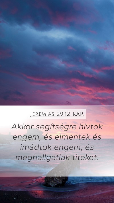 Jeremiás 29:12 KAR Bible Verse Image