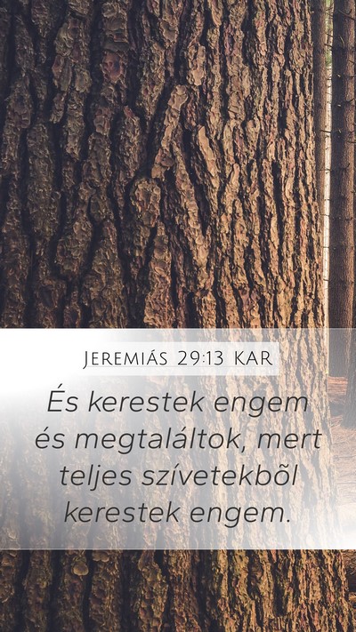 Jeremiás 29:13 KAR Bible Verse Image