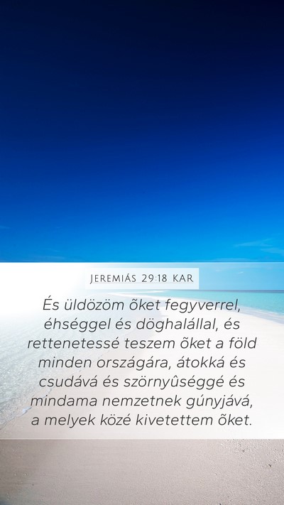 Jeremiás 29:18 KAR Bible Verse Image