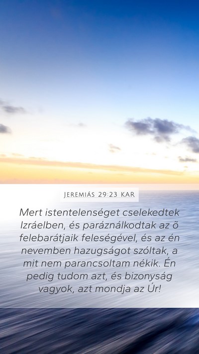 Jeremiás 29:23 KAR Bible Verse Image