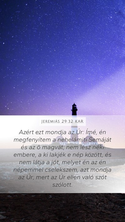 Jeremiás 29:32 KAR Bible Verse Image