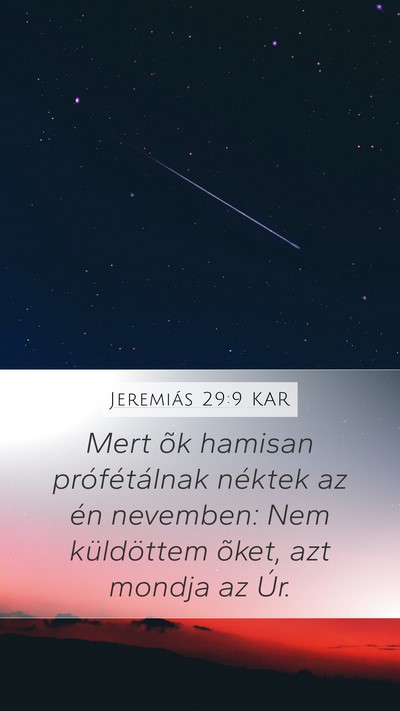 Jeremiás 29:9 KAR Bible Verse Image