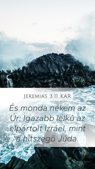 Jeremiás 3:11 KAR Bible Verse Image