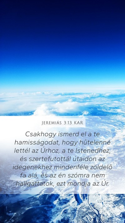 Jeremiás 3:13 KAR Bible Verse Image