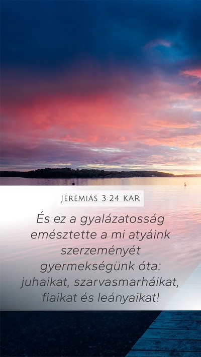 Jeremiás 3:24 KAR Bible Verse Image