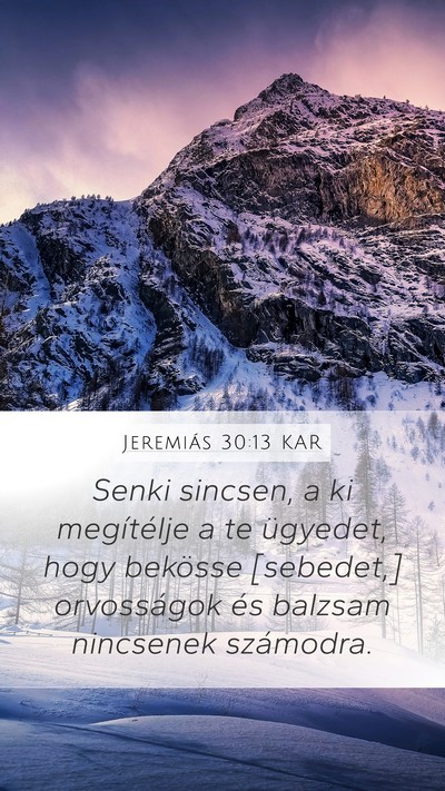 Jeremiás 30:13 KAR Bible Verse Image