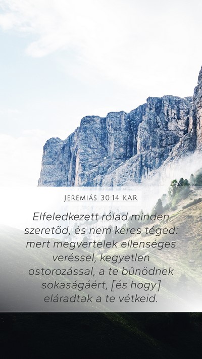 Jeremiás 30:14 KAR Bible Verse Image