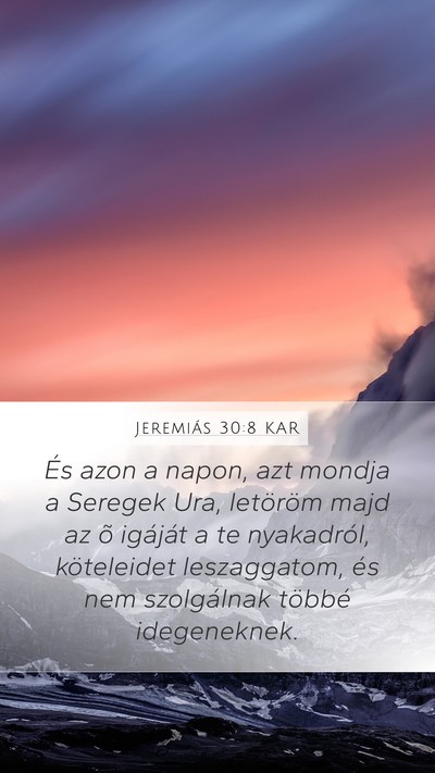 Jeremiás 30:8 KAR Bible Verse Image