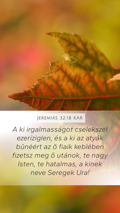 Jeremiás 32:18 KAR Bible Verse Image