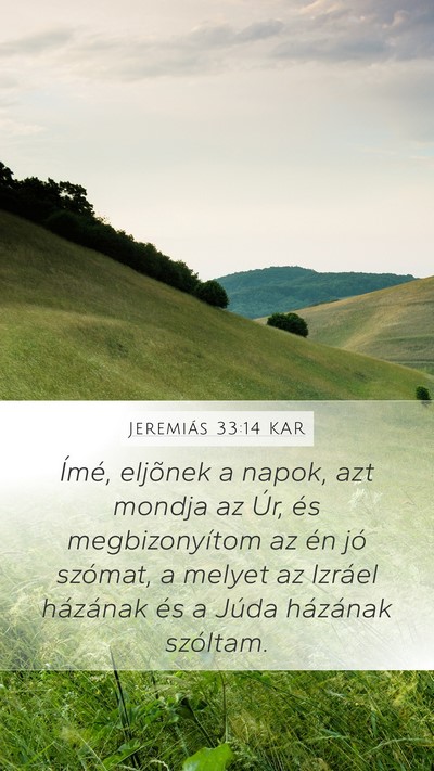 Jeremiás 33:14 KAR Bible Verse Image