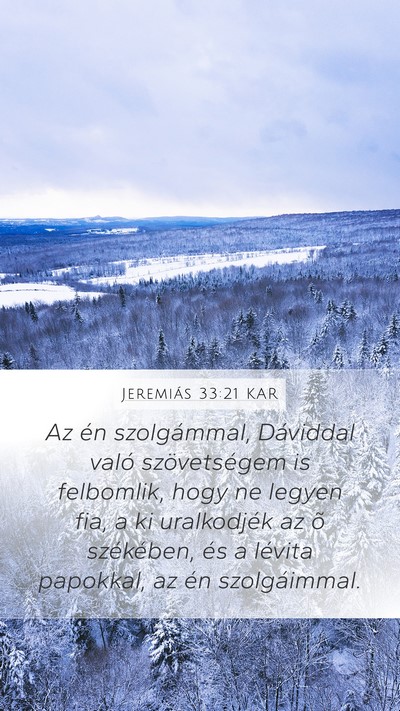 Jeremiás 33:21 KAR Bible Verse Image