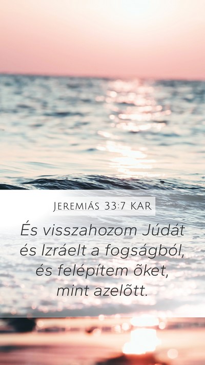 Jeremiás 33:7 KAR Bible Verse Image