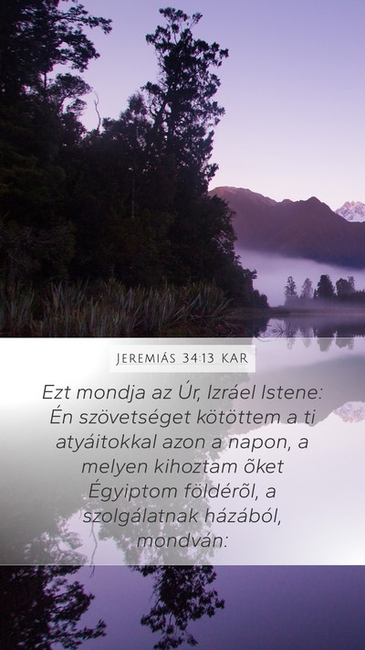 Jeremiás 34:13 KAR Bible Verse Image