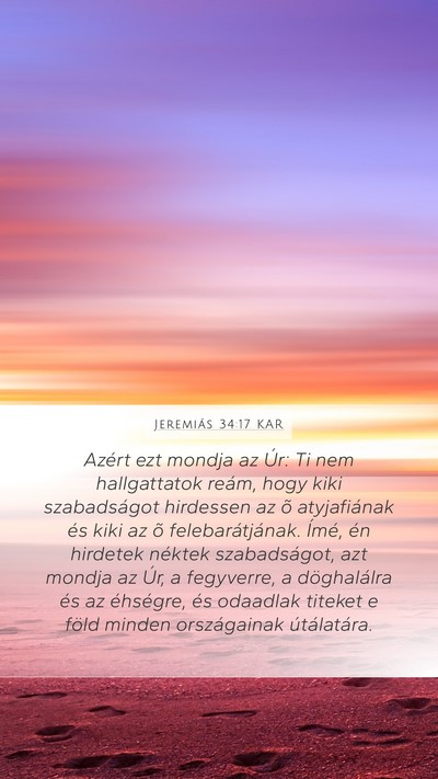 Jeremiás 34:17 KAR Bible Verse Image
