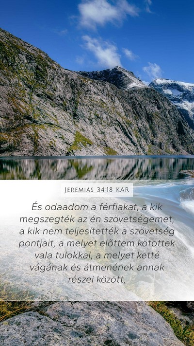 Jeremiás 34:18 KAR Bible Verse Image