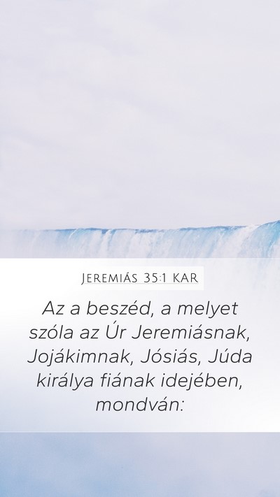 Jeremiás 35:1 KAR Bible Verse Image