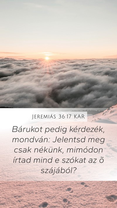 Jeremiás 36:17 KAR Bible Verse Image