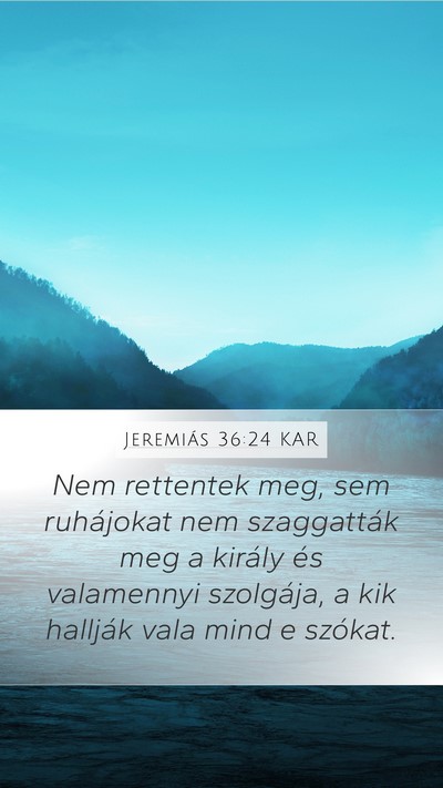 Jeremiás 36:24 KAR Bible Verse Image
