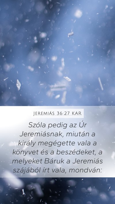 Jeremiás 36:27 KAR Bible Verse Image
