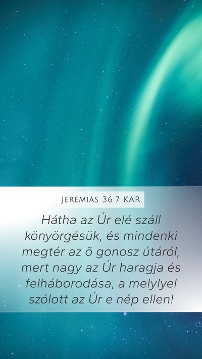 Jeremiás 36:7 KAR Bible Verse Image