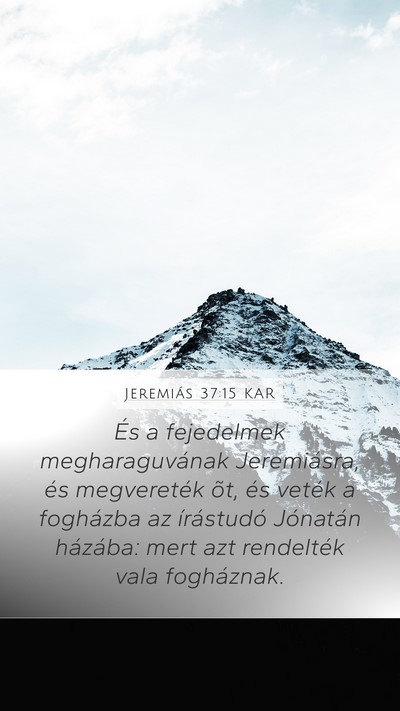 Jeremiás 37:15 KAR Bible Verse Image