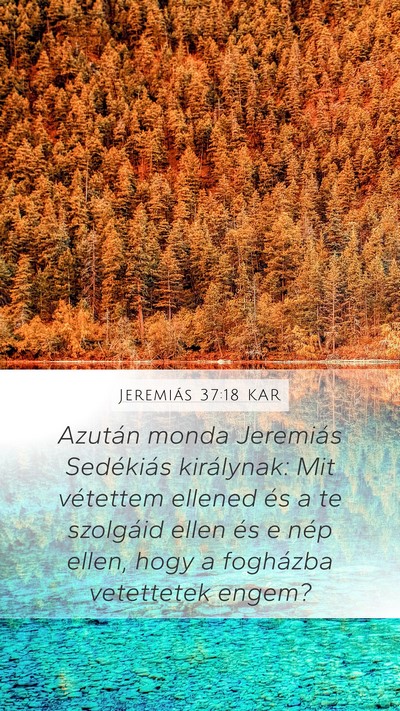 Jeremiás 37:18 KAR Bible Verse Image
