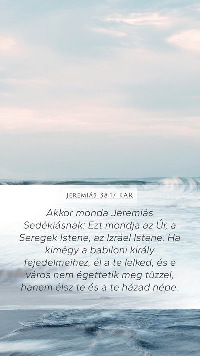 Jeremiás 38:17 KAR Bible Verse Image