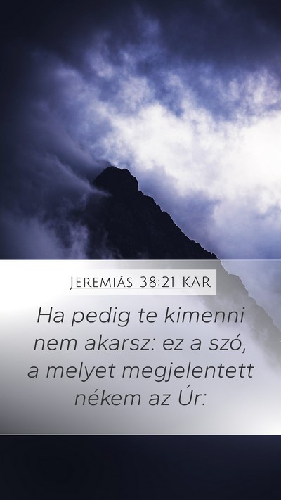 Jeremiás 38:21 KAR Bible Verse Image