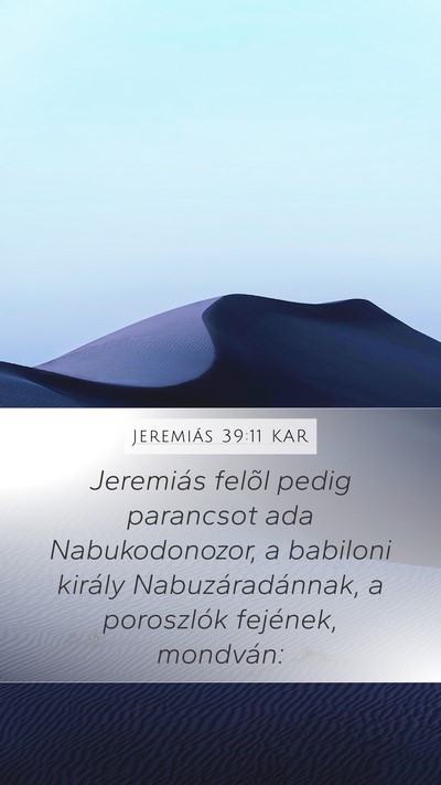 Jeremiás 39:11 KAR Bible Verse Image