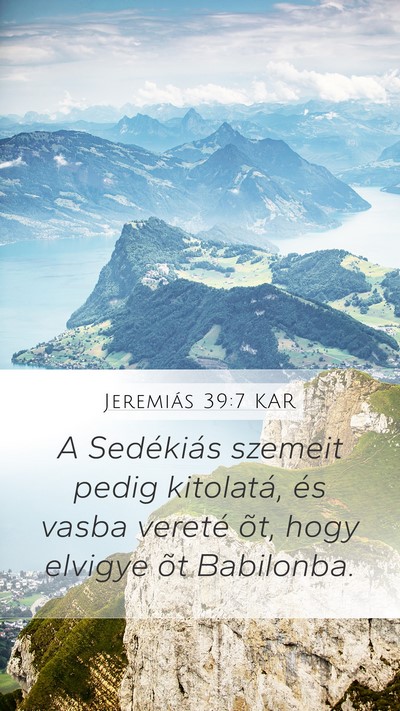 Jeremiás 39:7 KAR Bible Verse Image