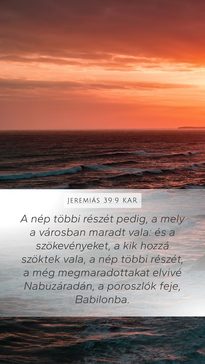 Jeremiás 39:9 KAR Bible Verse Image
