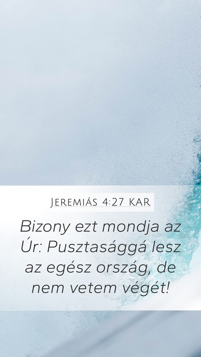 Jeremiás 4:27 KAR Bible Verse Image