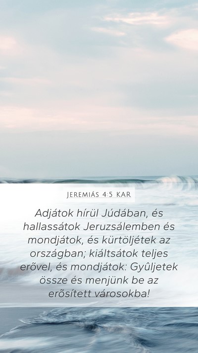 Jeremiás 4:5 KAR Bible Verse Image
