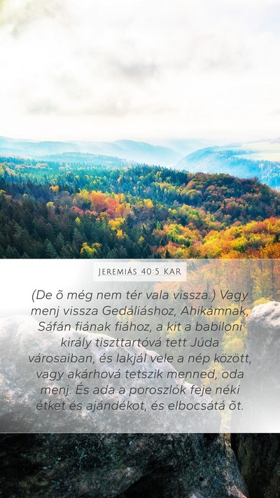 Jeremiás 40:5 KAR Bible Verse Image