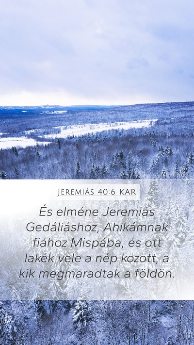 Jeremiás 40:6 KAR Bible Verse Image