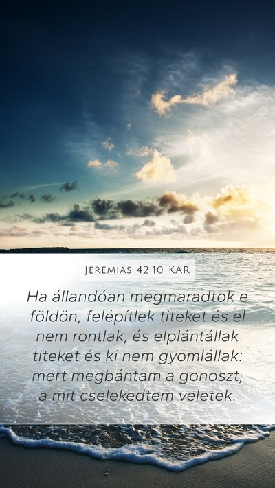 Jeremiás 42:10 KAR Bible Verse Image