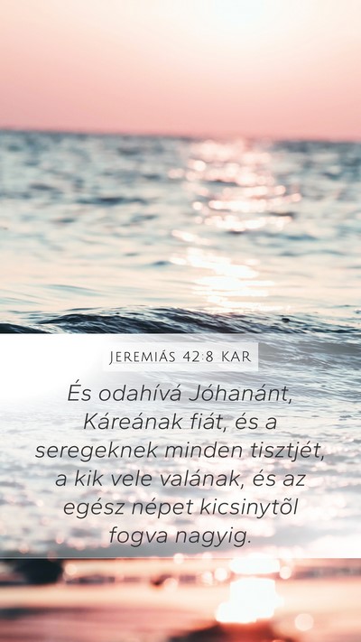 Jeremiás 42:8 KAR Bible Verse Image