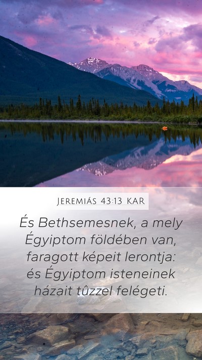 Jeremiás 43:13 KAR Bible Verse Image